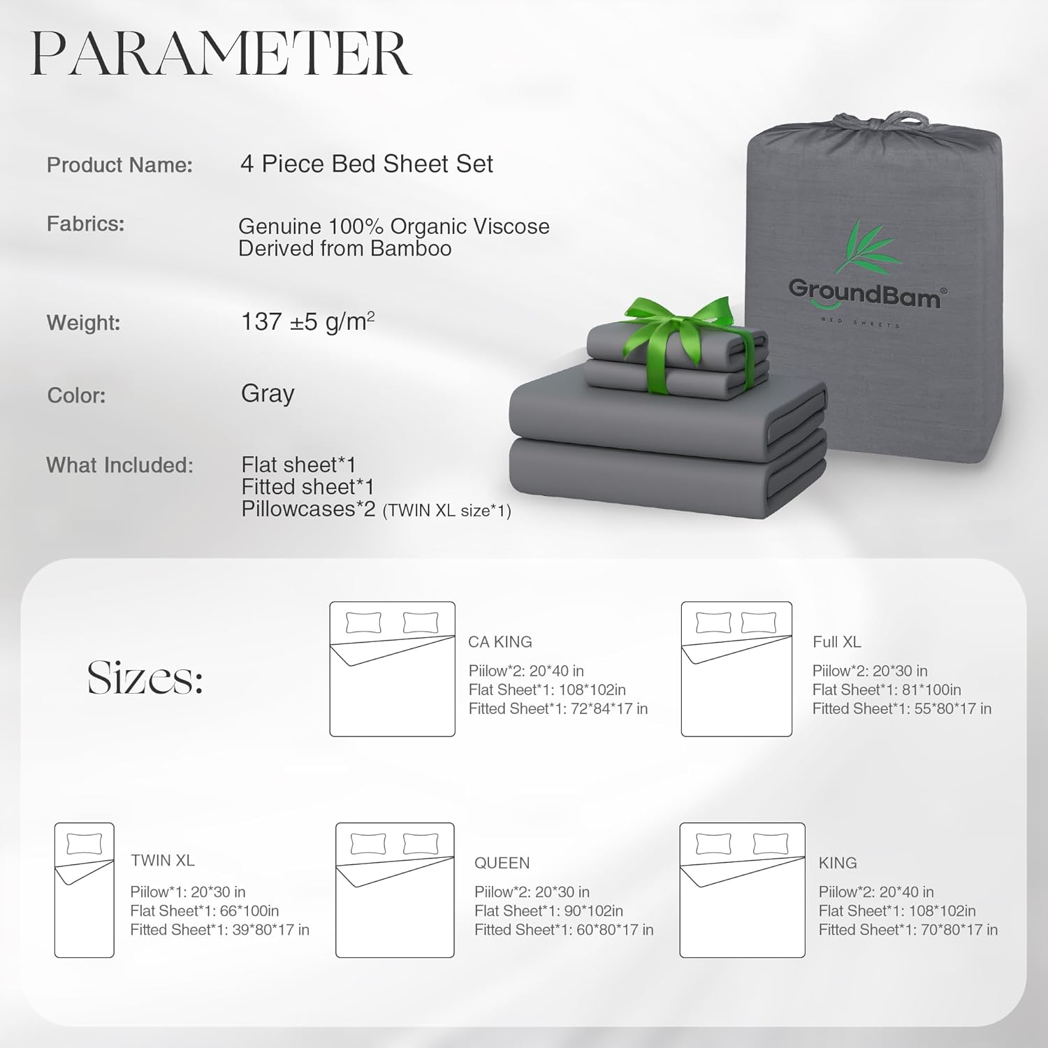 Groundbam Silver Infused Bed Sheets Set