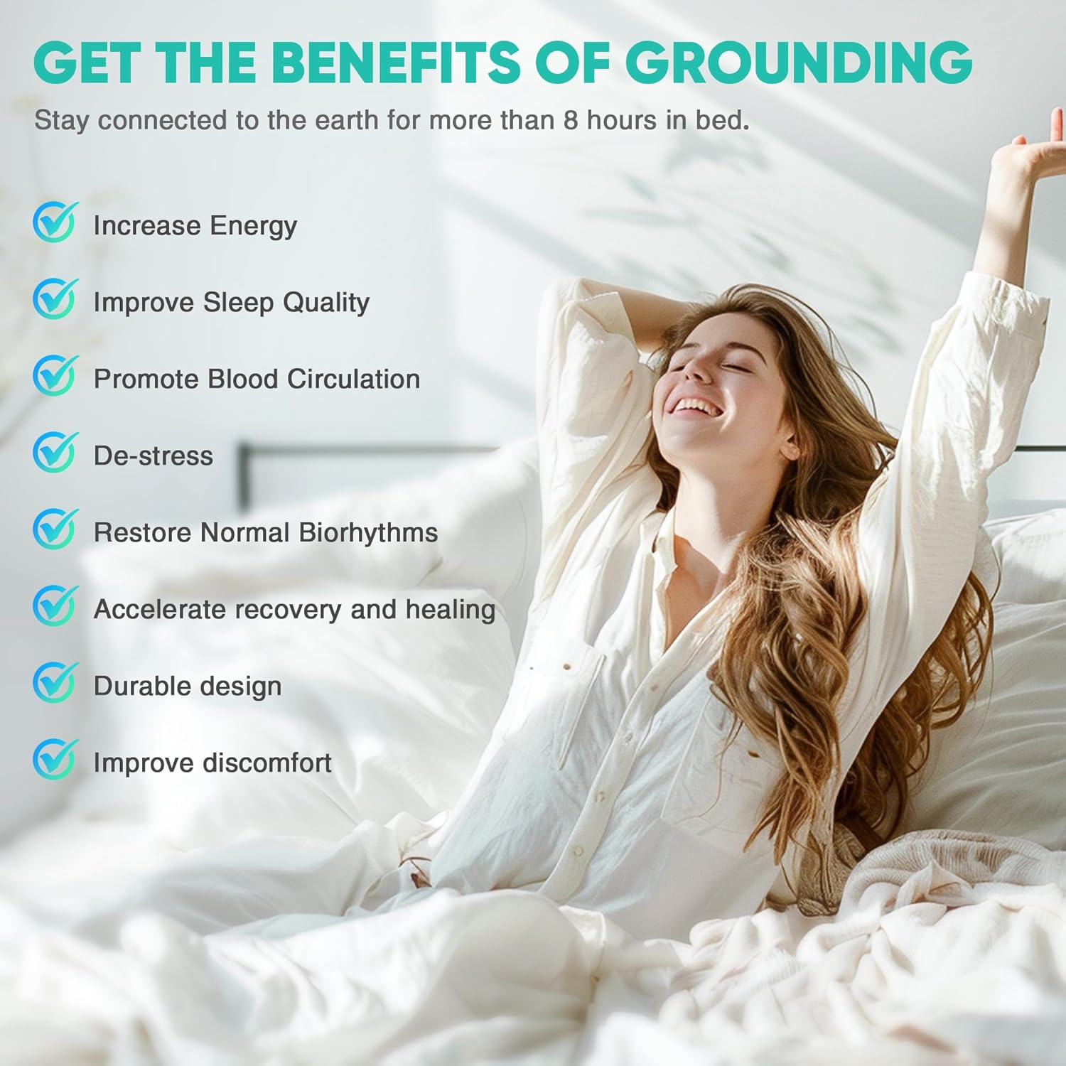 GroundBam Grounding Bed Sheet