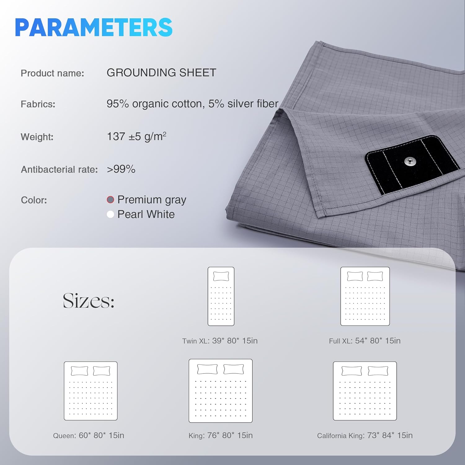 GroundBam Grounding Bed Sheet